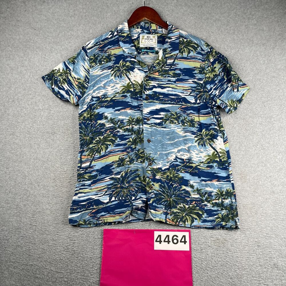 MBX Tropical Print Shirt Beach Casual Lightweight Button Up Short Sleeve Mens M